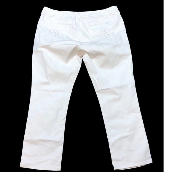 Seven 7 White Denim Jeans Embellished Pockets Casual Everyday Size 10 - Picture 3 of 11